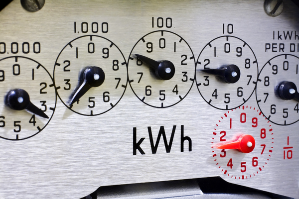 Dials on a mechanical meter