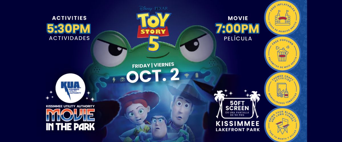 KUA Kicks off Movie in the Park Season with  ‘Toy Story 5’